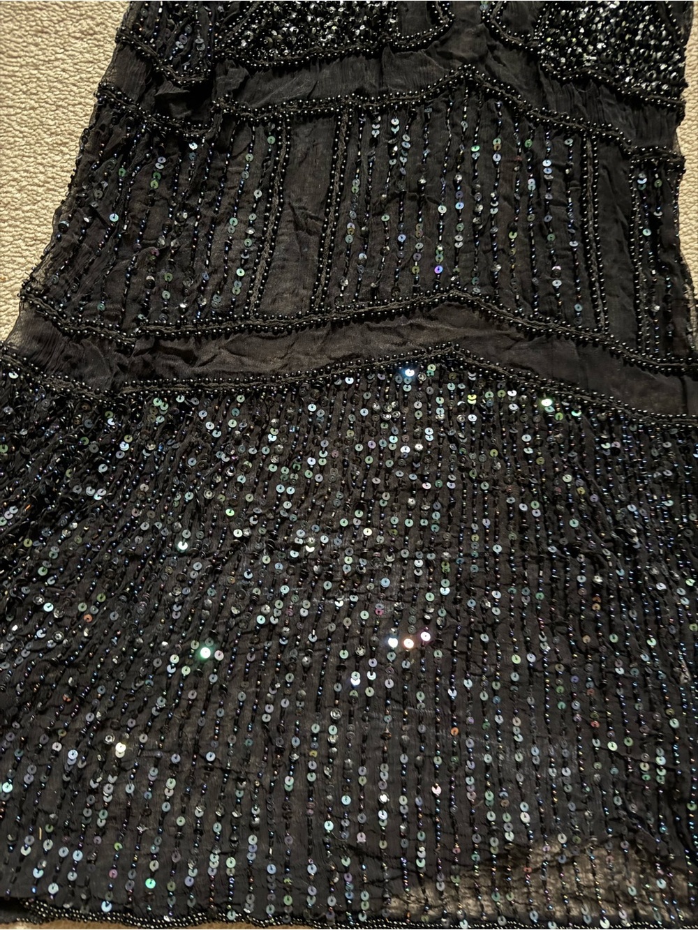 Antik Batik Black Beaded Sequin Mini Dress - Picture 2 of 5